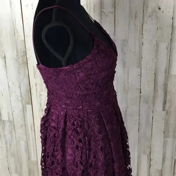 Love...Ady Lace Fit Flare Lined Purple Dress NWT v6x - Image 5