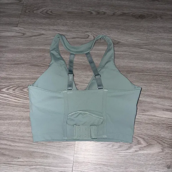 Gymshark Whitney Simmons Green Leaf Longline Sports Bra - Image 4