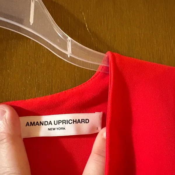 Amanda Uprichard Selena Mini Dress in Red - Image 3
