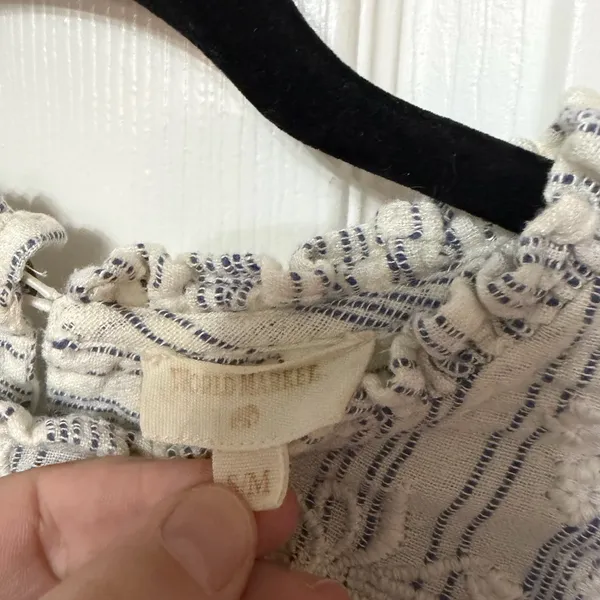 World market striped embroidered‎ boho blouse small/medium - Image 3