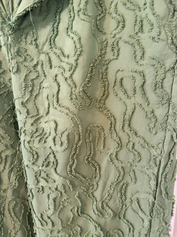 Green textured trousers Size M - Image 2