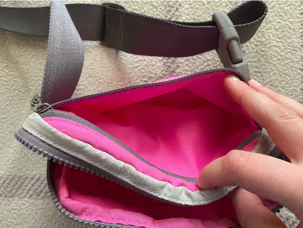 Rare Lululemon Pink and Grey Everywhere Belt Bag - Image 4