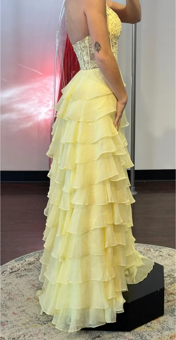 Sherri Hill Yellow Prom Dress - Image 2