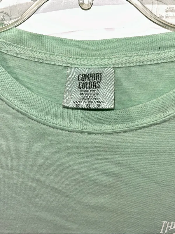 Comfort Colors Salty Dog Cafe Green Long Sleeve Tee Women’s Medium - Image 2