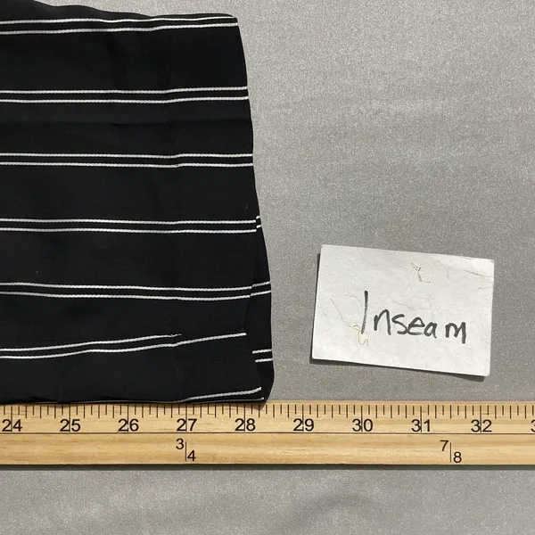Express High Waist Pants Size 14 Black White Striped Pleated Paperbag Trouser - Image 12