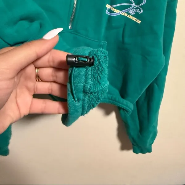 Set Active Half Zip Sweater & Sweatpants Matching Set in Palm Green- Size Small - Image 9