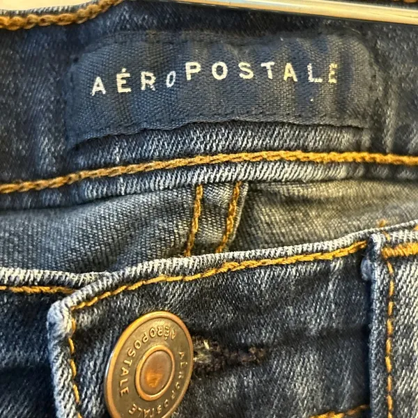 AEROPOSTALE Skinny Jeans Dark Wash Women's Size 10 REG‎ Cotton Blend - Image 3