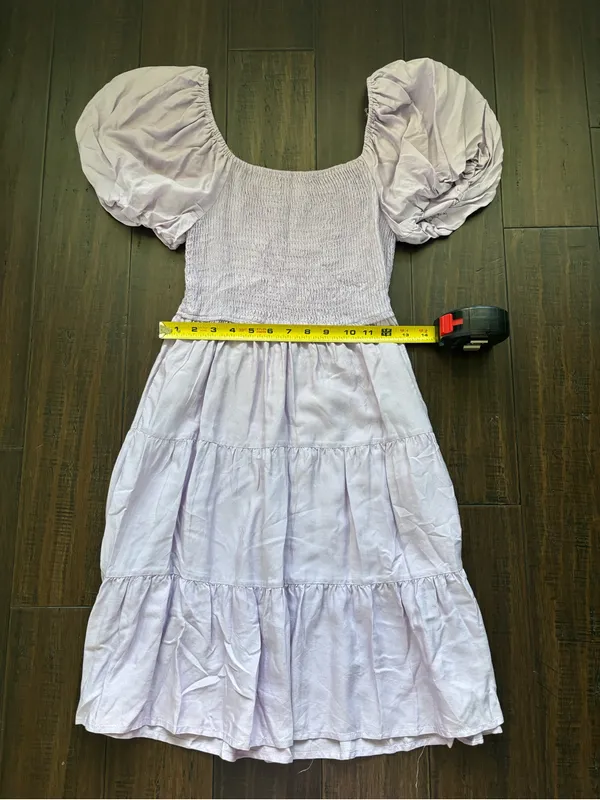 Zesica Purple Ruffle Midi Dress Size S - Image 4
