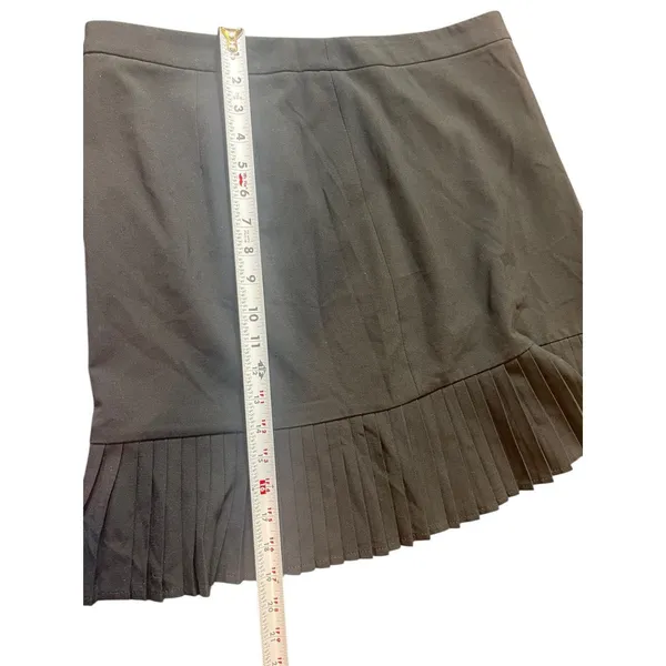 Express 90s Y2K Black Office Career Pleated Hem Line Skirt 12 - Image 5