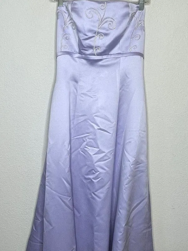 Vintage Amy Lee Hilton Bridal Formal Dress Lavender - Image 8