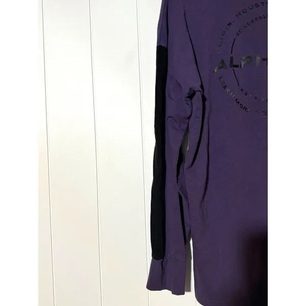Alphalete Purple Long Sleeve Performance Shirt Medium Athletic Training Top - Image 8