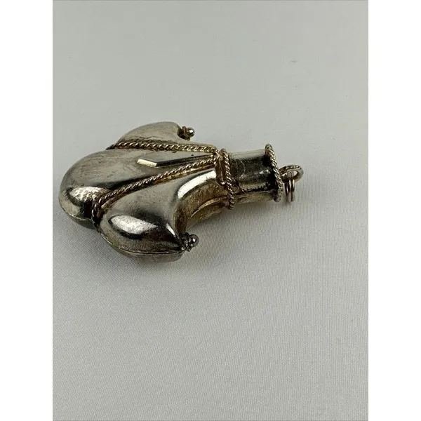 Vintage 3-D Dimensional Silver Fleur de‎ Lis Pendant Steampunk French Goth - Image 4