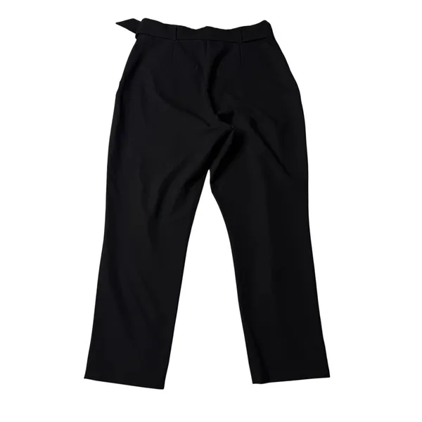 H&M Black Belted Tapered Ankle Pants Size 10 High Rise - Image 3