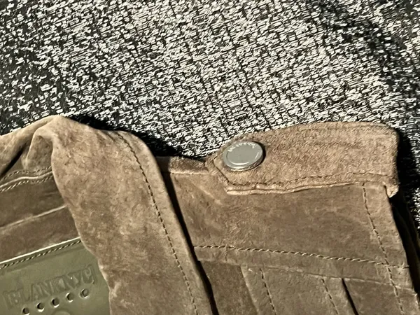 Womens S Blanknyc Genuine Suede Sleeveless Moto Vest-Taupe - Image 7