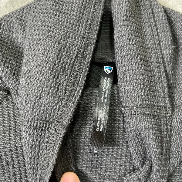 Kuhl Petra Turtleneck Long Sleeve Shirt Charcoal Gray Size‎ Large Waffle Knit - Image 5