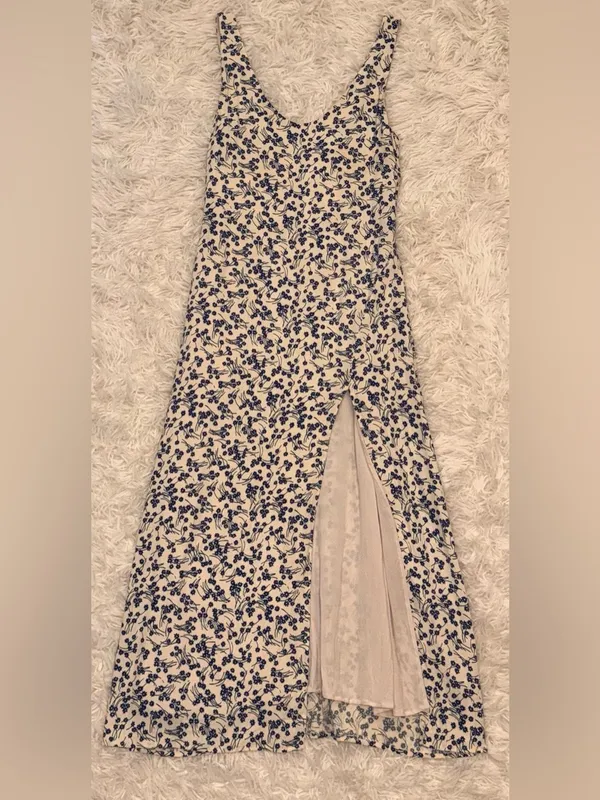 NEW Reformation Vika floral midi sun dress sz 2 - Image 3