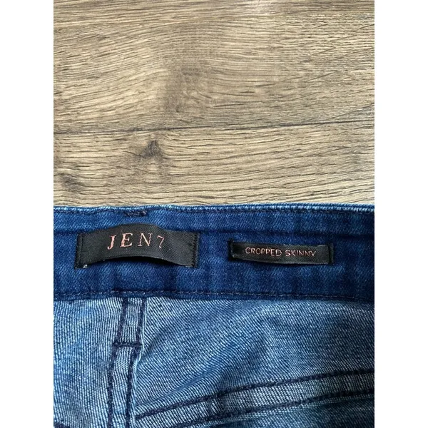 EUC‎ Womens Jen 7 7 for all mankind cropped skinny jeans stretch size 2 - Image 3