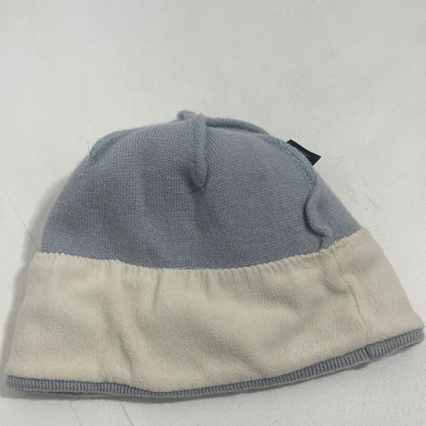 The North Face 100% Wool Blue Stripe Ski Hike Outdoor Warm Beanie Hat‎ Toboggan - Image 8