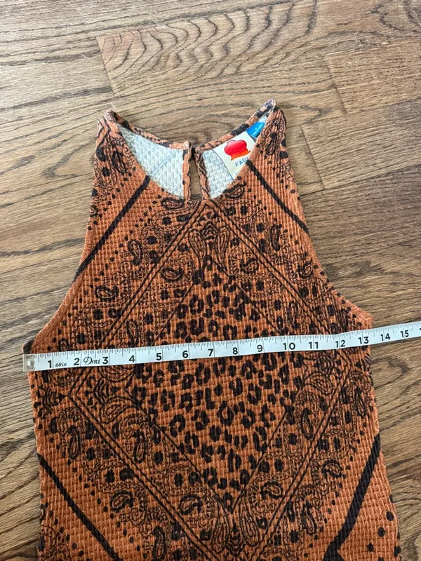 Anthropologie Farm Rio Bodycon Slip Sleeveless Midi Dress Brown Leopard Banana S - Image 6