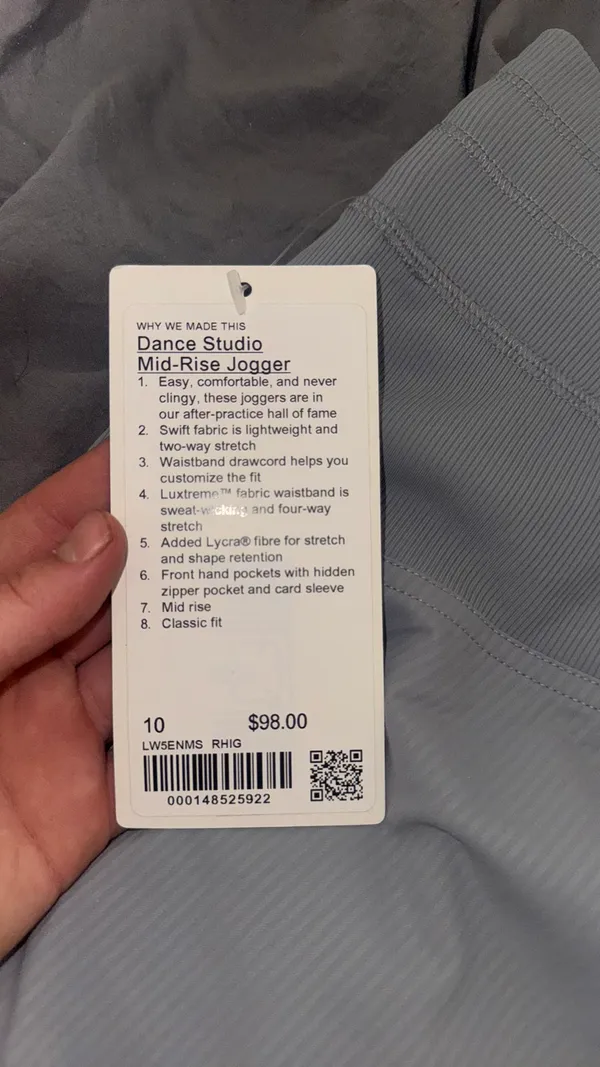 Grey Lululemon Dance Studio Joggers - Image 2