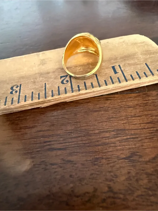 Vintage Gold Silver Tone Ring Size 6.75 - Image 4