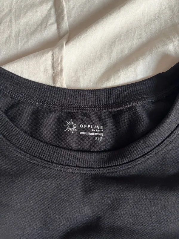 Black Aerie Long Sleeve Athletic Top - Image 3