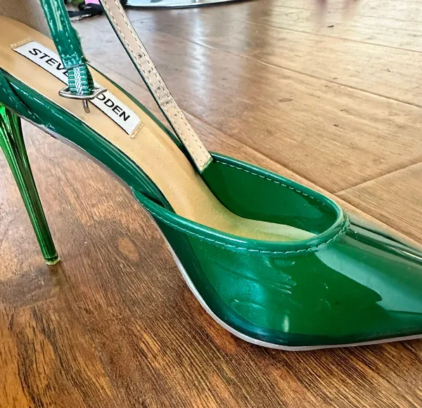 Steve Madden Emerald Green translucent see through high heels - Image 7