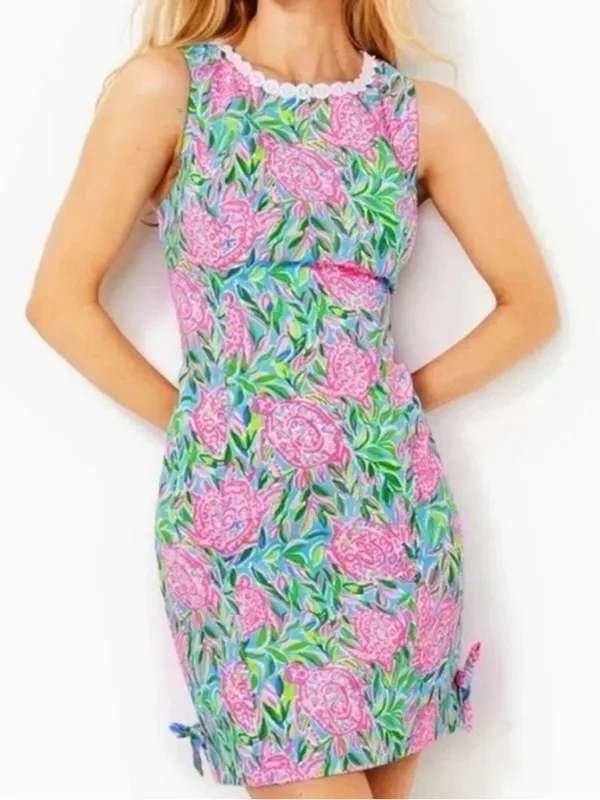 Lilly Pulitzer Mila Stretch Shift Dress Preppy Cruise Resort Garden Party 14 - Image 2