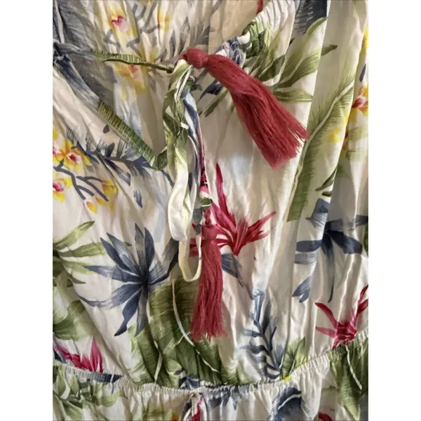 Label Of Love Anthropologie Floral Toscana Smock Maxi Dress XL Boho‎ Coastal - Image 3