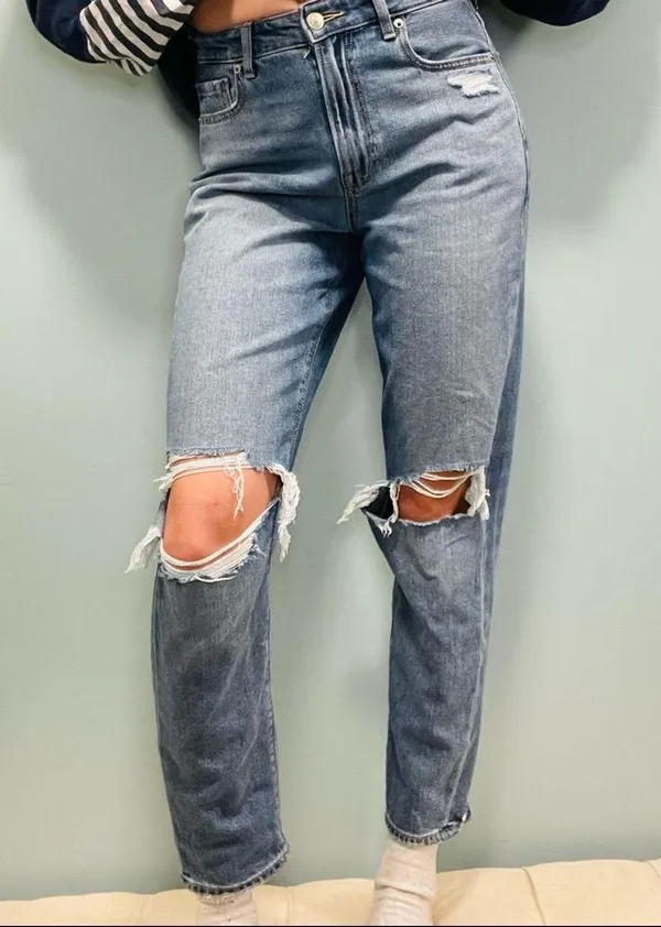 American eagle outfitters mom jeans comfort stretch waistband size 4 regular. - Image 7