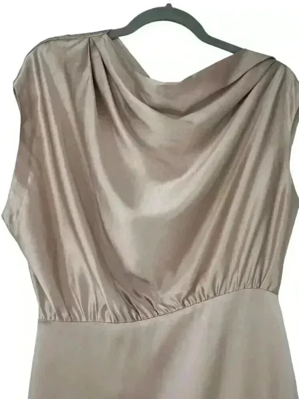 The Sei Silk One Shoulder Draped Mini Dress Pink 6 - Image 5
