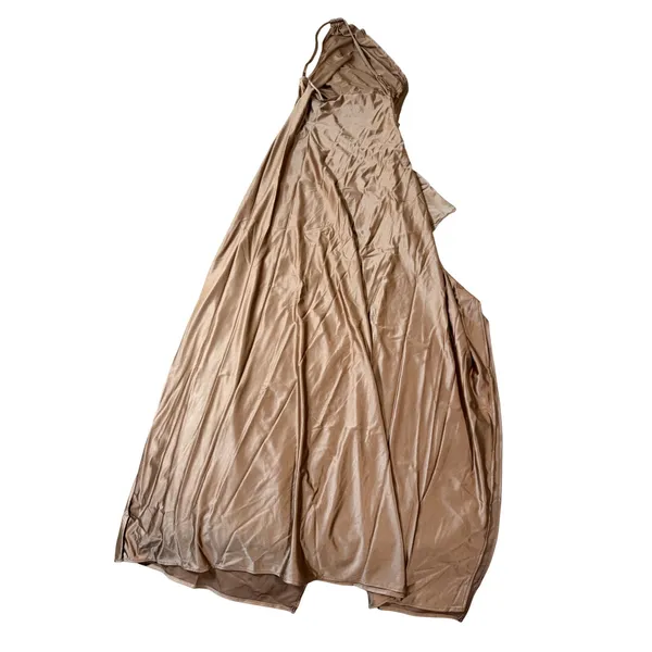 Oysho NWT Size Medium Sexy One Shoulder Brown Maxi Dress Formal Dance‎ Date Night - Image 8