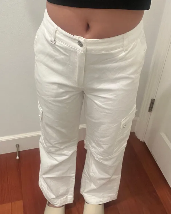 Princess Polly White Cargo Pants - Image 7