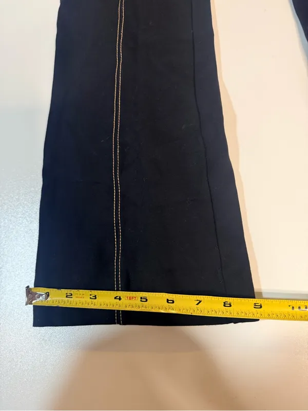 Anthropologie Black Flare Jeans with Contrast Stitching - Image 7