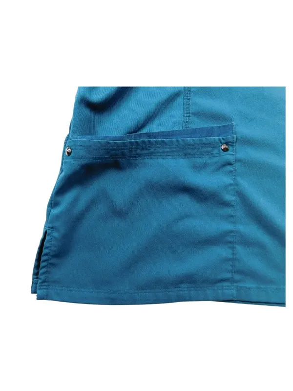 Healing Hands Purple Label Yoga V-Neck Scrub Top Teal XL - Image 4