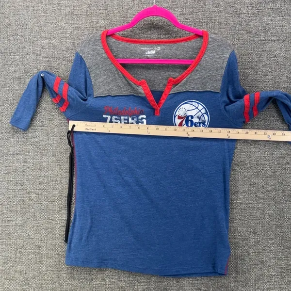 Philadelphia 76ers Womans Shirt Large Distressed Streetwear Championship Playoff - Image 13