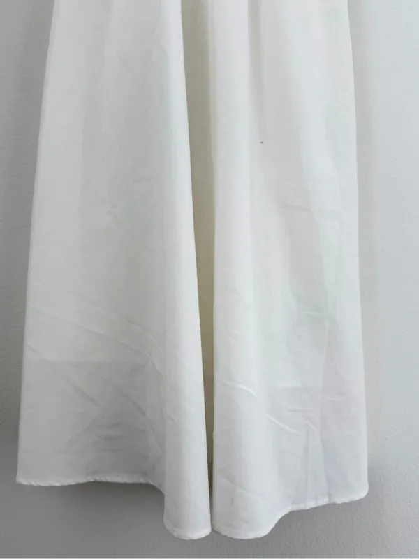 Cider Linen Blend Square Neck Shirred White Midi Dress XS NWT Cottagecore - Image 7