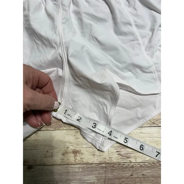 Lululemon Watercolor Hotty Hot Shorts Size 10 White Lined Running Athletic - Image 7