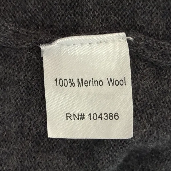 Garnet Hill 100% Merino Wool Turtleneck Long Sleeve Sweater Dress Grey Small - Image 5