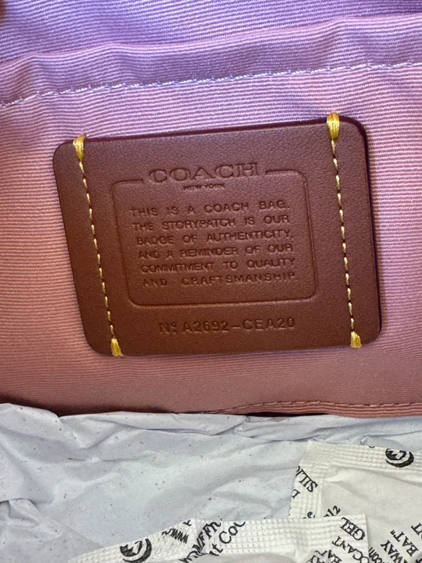 NWT Coach Gold Powder Pink Teri Shoulder Bag Signature with Charms CEA20 2026 - Image 8