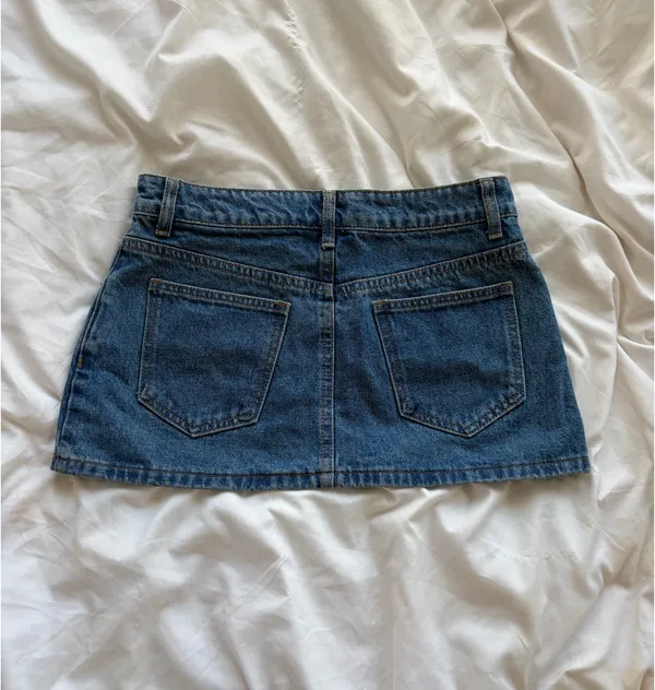 Edikted mini denim skirt - Image 3