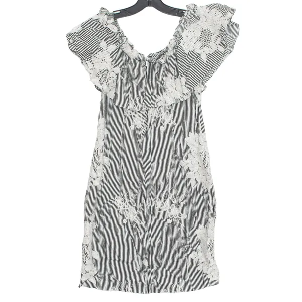 Ralph Lauren Dress Off Shoulder Cottage Coastal Grandma Prairie Floral Stripe‎ 2 - Image 2