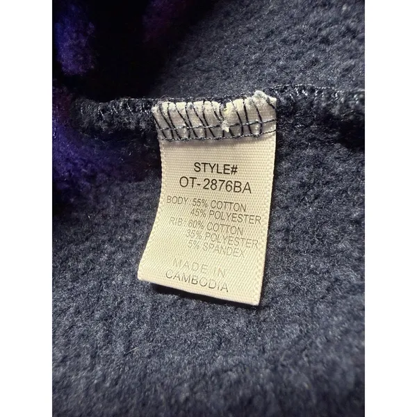 Zenana Navy Blue Oversized Crop Crewneck Sweater XL D46 - Image 5