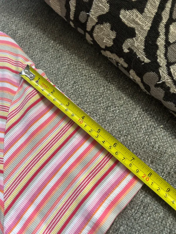 Kohl’s Sonoma for Life Women's Short Sleeve Stripe Tee - Pink & Yellow | Size L - Image 7