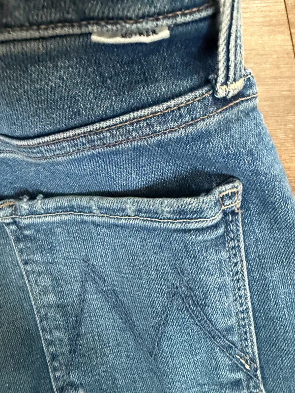 Mother The Tripper Ankle Fray High Rise Ribcage Jeans Size 26. - Image 5