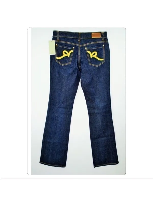 Vintage Y2K Rocawear dark wash boot cut jeans size 28 NEW - Image 2