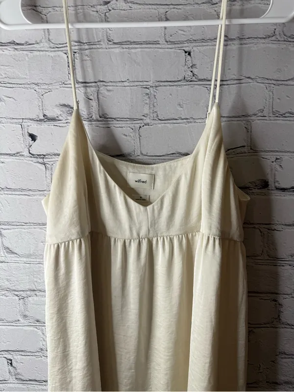 Wilfred Cream Spaghetti-Strap Summer Dress size medium - Image 5