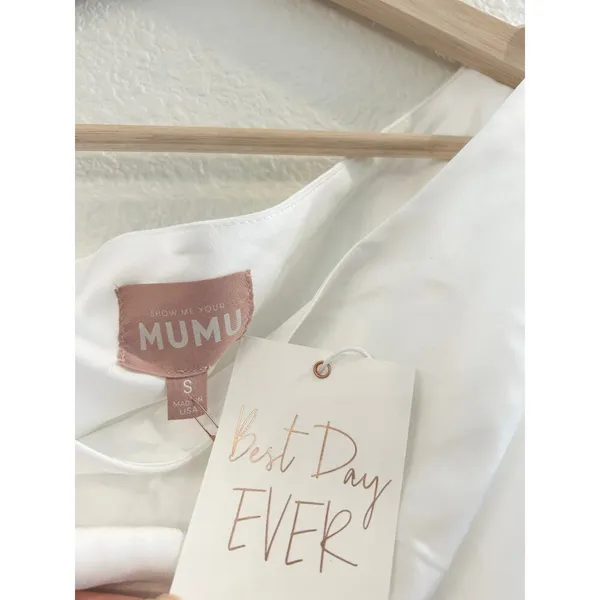 Show Me Your Mumu Jodie Bridal Dress in Ivory Luxe Satin S NWT - Image 6
