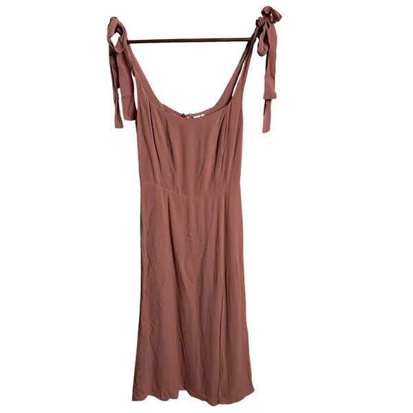 Reformation Twilight Midi Dress in Praline Mauve Pink Womans 8 - Image 2
