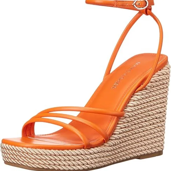 Marc Fisher Zeki Wedge Sandals in Orange - Image 9
